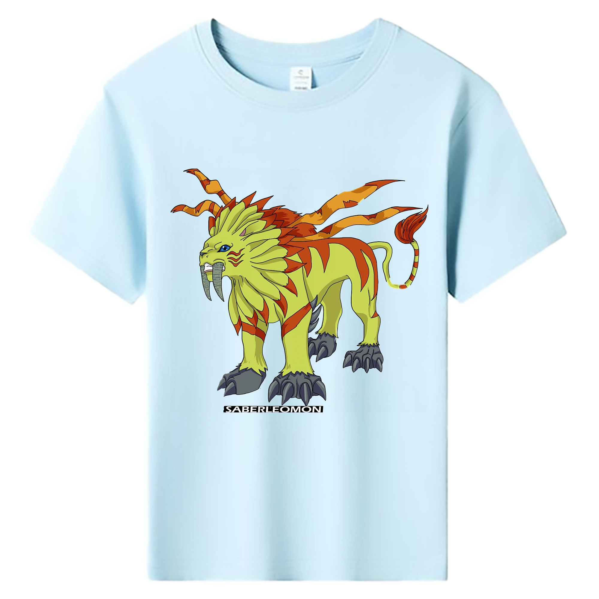 （画像用） Digimon デジタルモンスター/デジモン 綿100％キッズTシャツ（フロントプリント）